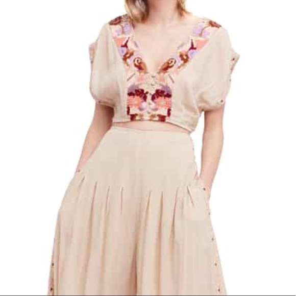 Free People 2-Piece Crop Top & Wide-Leg Pants Set - Picture 4 of 8